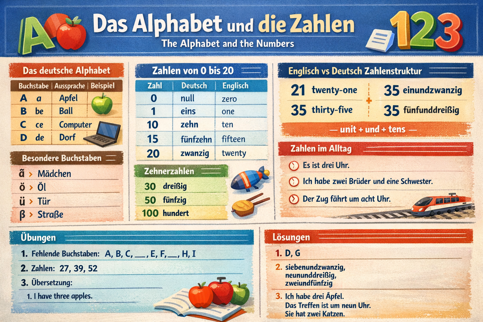 Das Alphabet und die Zahlen (The Alphabet and the Numbers)